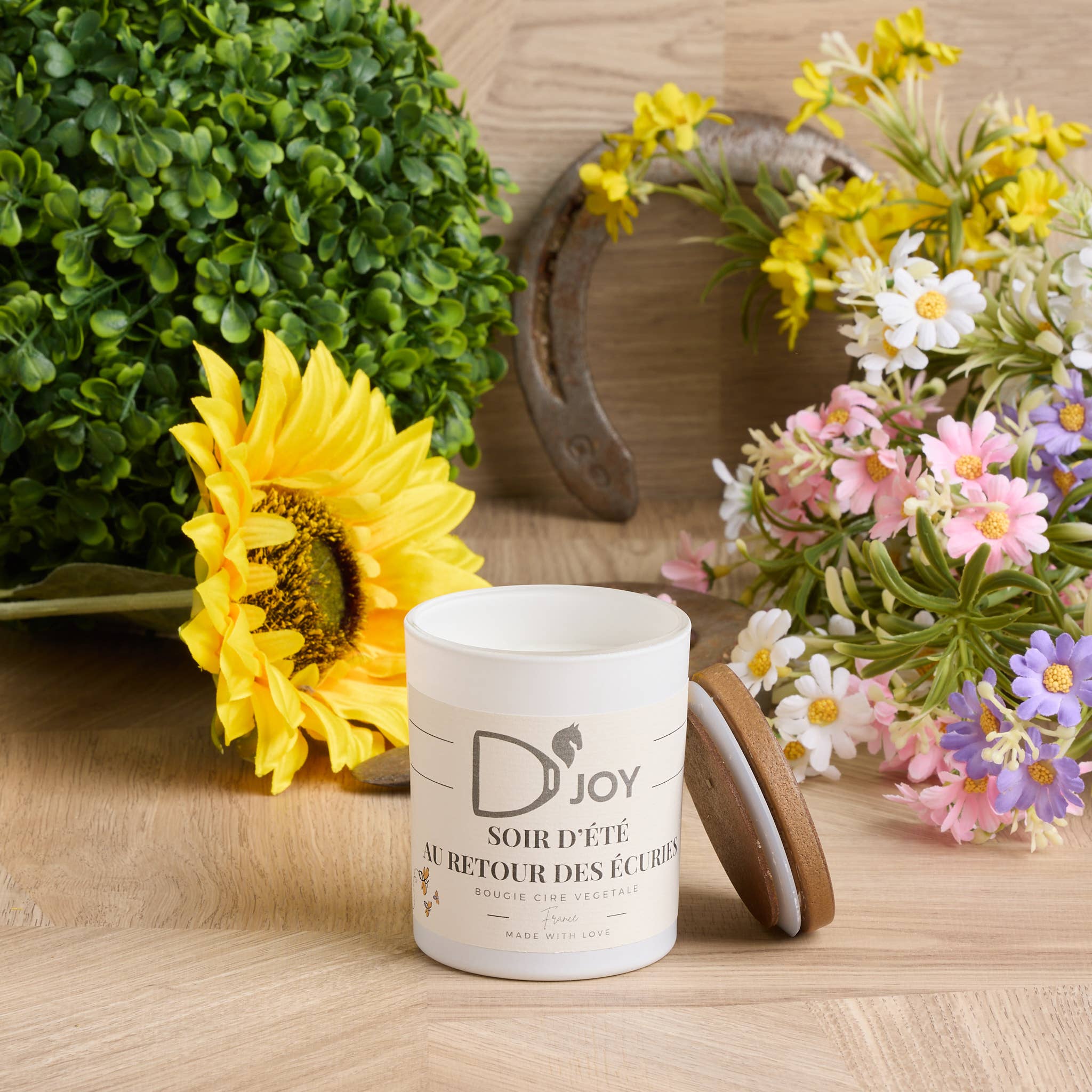 D'JOY by Cheval&Senteurs - Wholesale Jar/Filled Candle - Classic candle "summer evening returning from the stables"