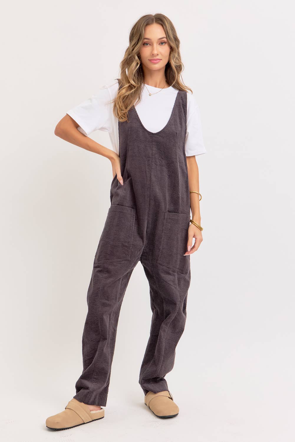 Sweet Lovely by Jen - Wholesale Overalls - Women's - PULL-ON-STYLE CORDUROY OVERALL JUMPSUIT48
