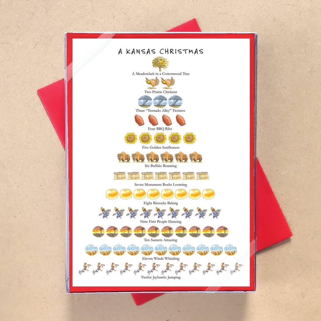 Allport Editions – Großhandel Weihnachtskarte – „Staaten: 12 Days of Christmas“ -Boxkarten — ALLE 50 BUNDESSTAATEN!6