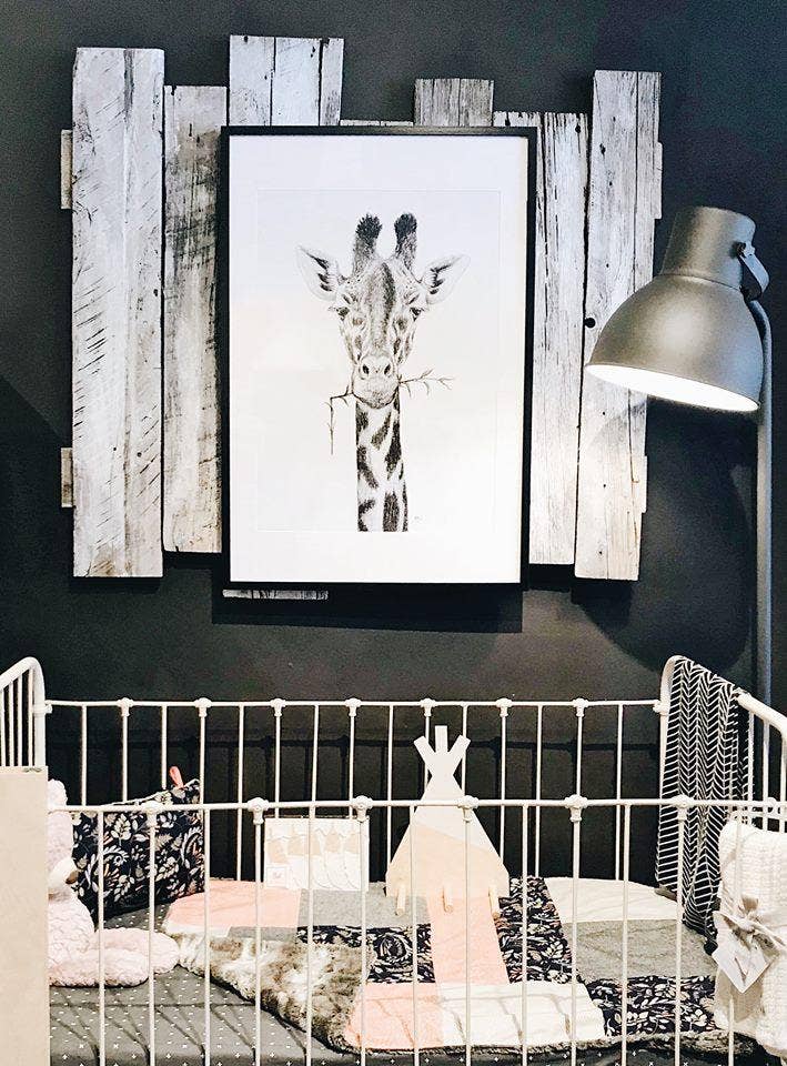LE NID atelier – wholesale Konsttryck – Girafe porträtt5