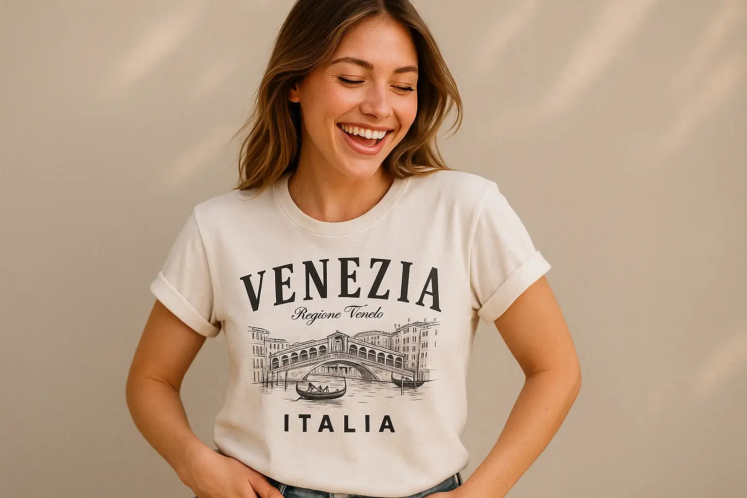 Soleinspire - Wholesale Screen Printed T-Shirt - Unisex - Venezia Design T-Shirt Bella Canvas0