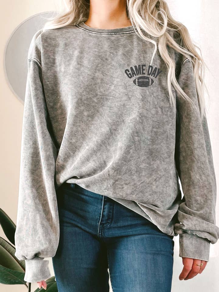 F&B SWEATSHIRTS VAN BADSTOF MET MINERALE PRINT OP DE WEDSTRIJDDAG voor wholesale door Rustee Clothing