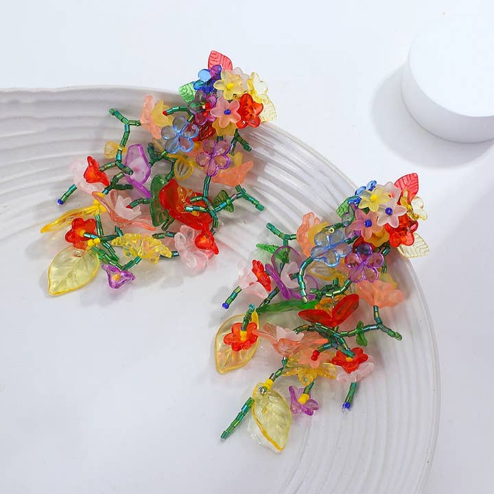 CREATIVE FLOWER EARRINGS (PAIR) for wholesale by Ashlen