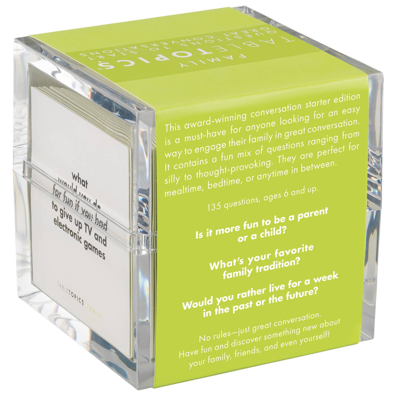TableTopics - Vente Jeux de cartes - TABLETOPICS FAMILLE - Déclencheurs de conversation primés1