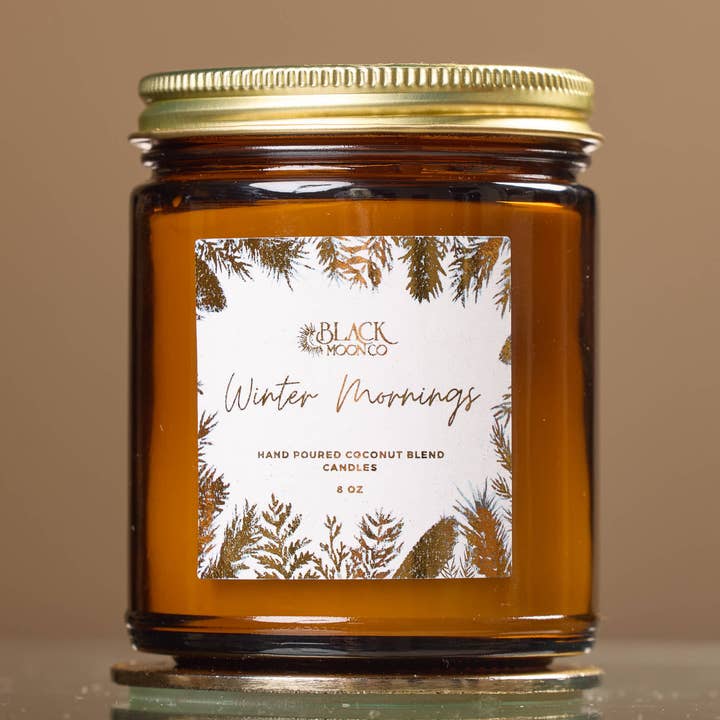 Winter Mornings Coconut Soy Candle for wholesale by Black Moon Co.