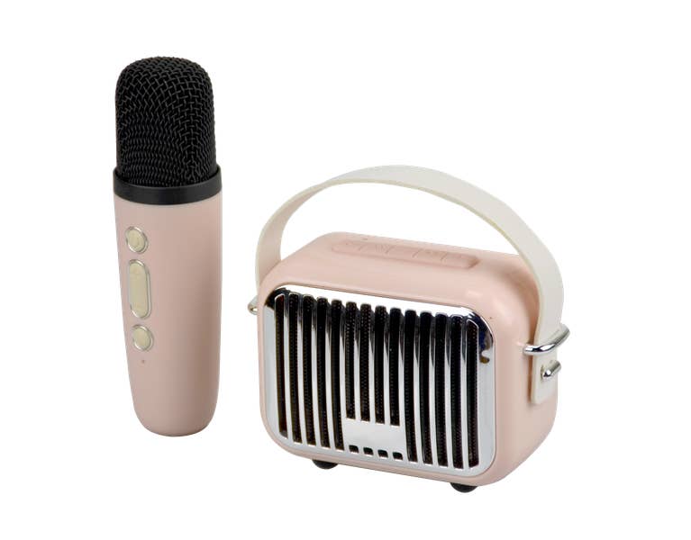 Trend Tech Brands - Wholesale Speakers - Pocket Karaoke-Microphone & Speaker Combo-Pink
