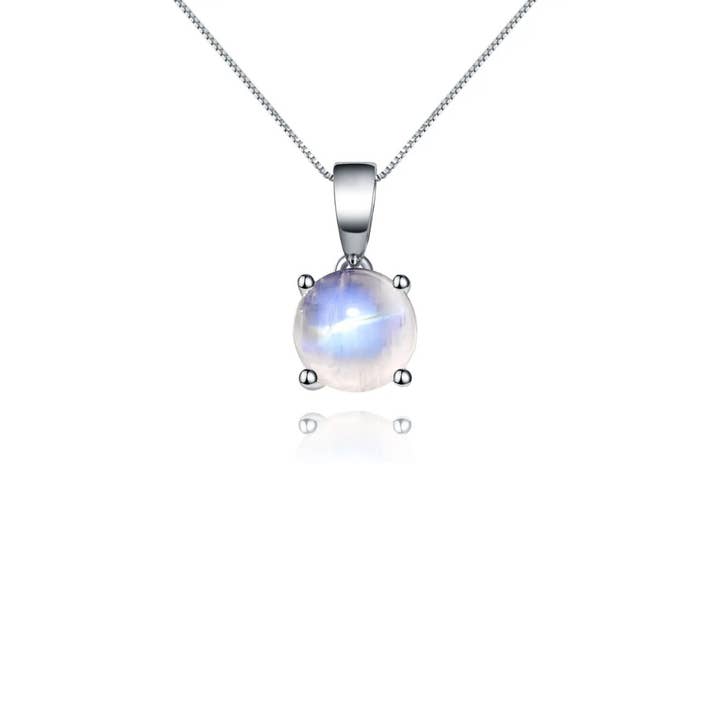 COLLIER AVEC PENDENTIF EN PIERRE DE LUNE pour la vente par Ring Deluxe Fine Jewelry