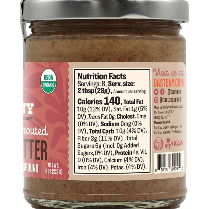 Windy City Organics - Wholesale Nut Butter - Organic Cinna-Date Sprouted Almond Butter