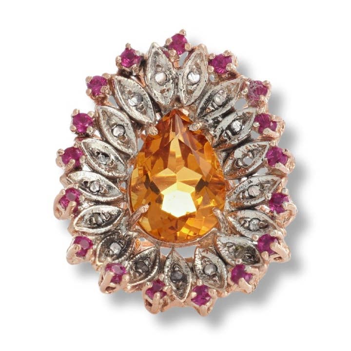 Anello Riproduzione Antico in argento 925 e Oro 9 Kt per la vendita all'ingrosso da parte di Gold Antique