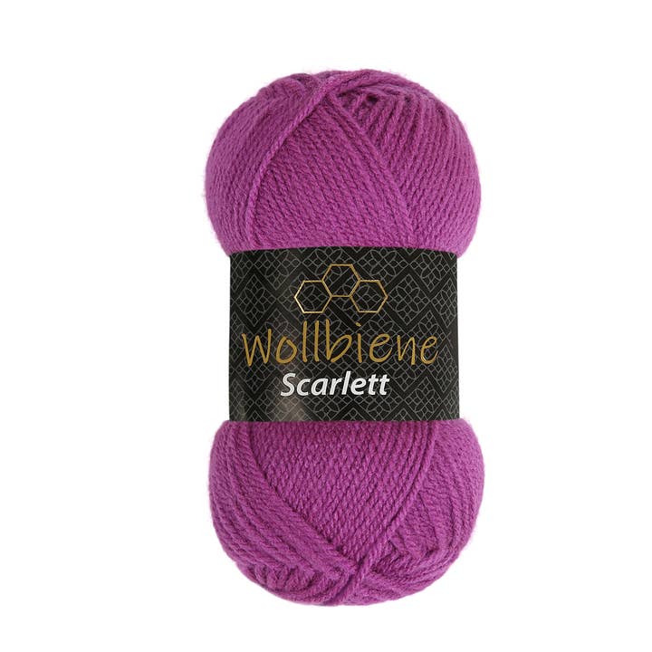 Wollbiene - Wholesale Yarn - Wool Bee Scarlett Knitting Wool Crochet Knit Plain Color