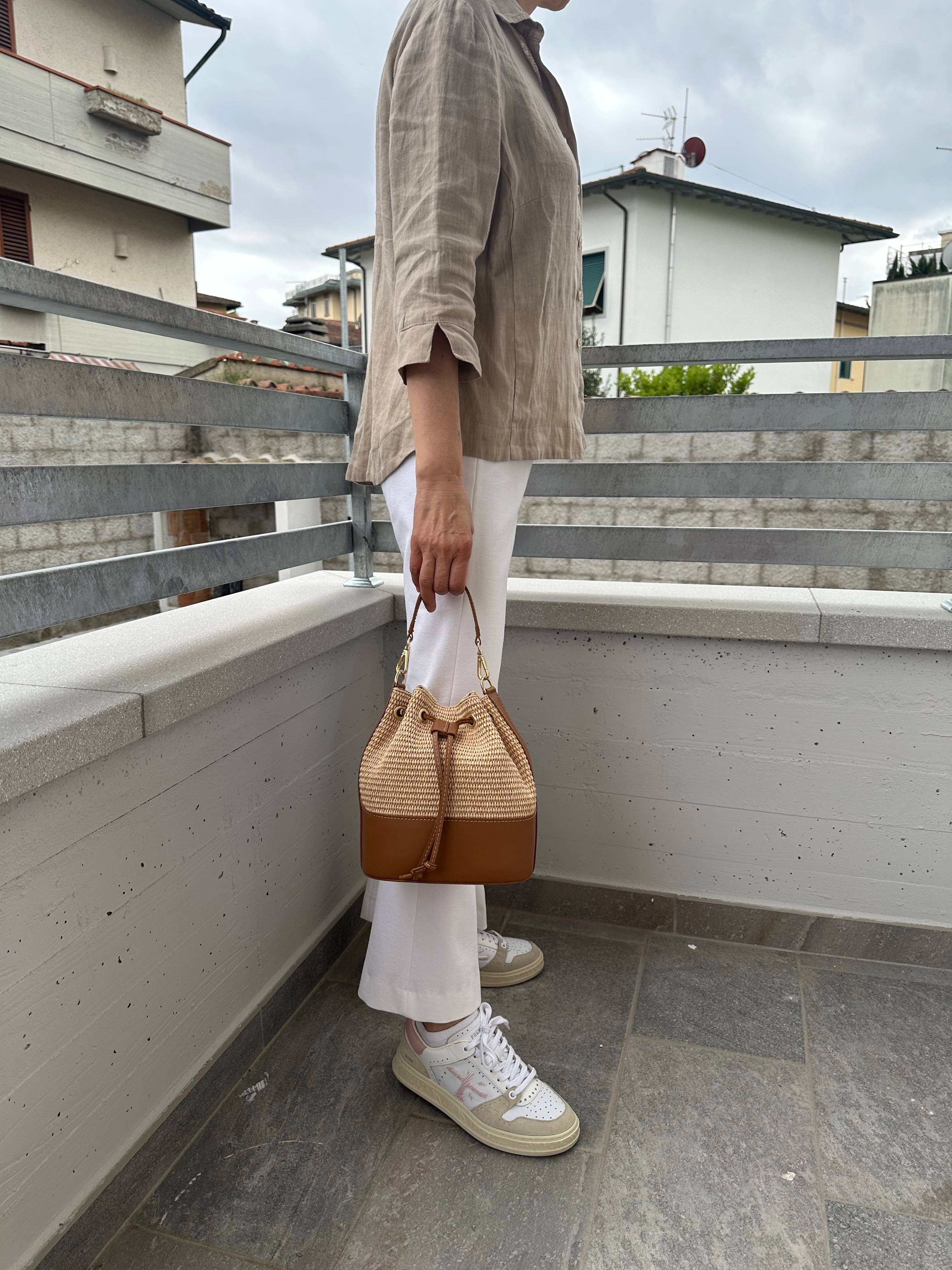 Zhade - Wholesale Beach Bag - MISS Bucket classic- raffia1