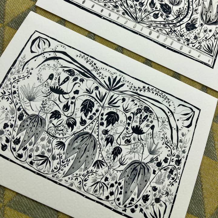 Falling leaves No.1 - Illustrated Greetings Card for wholesale by Hello Magpie