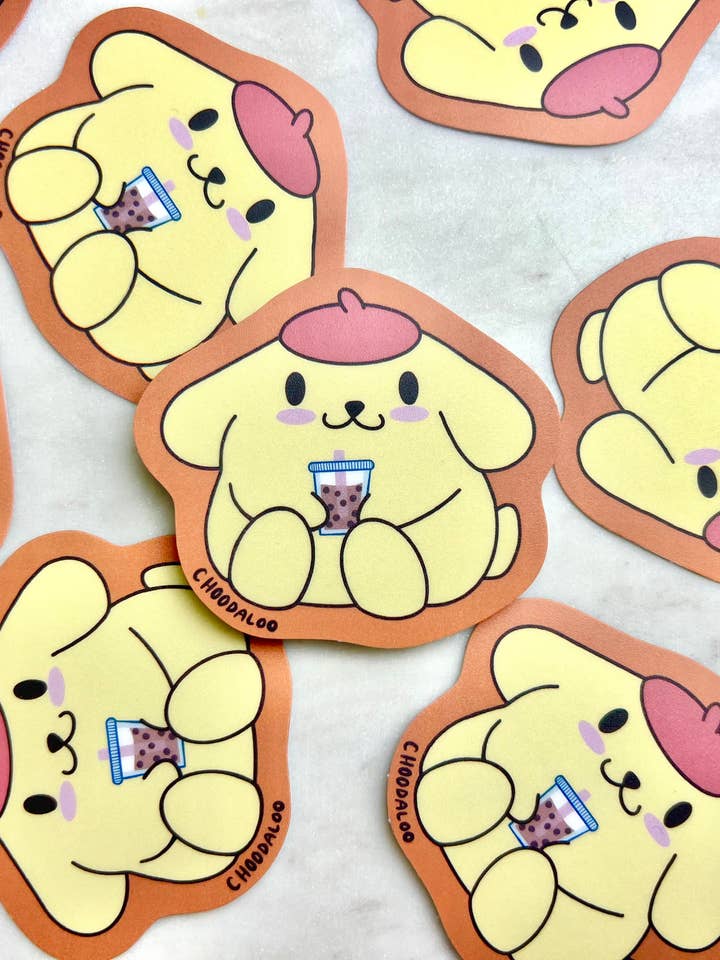 Adhesivo Pompompurin Boba - Pegatina Pompompurin para venta al por mayor de Choodaloo