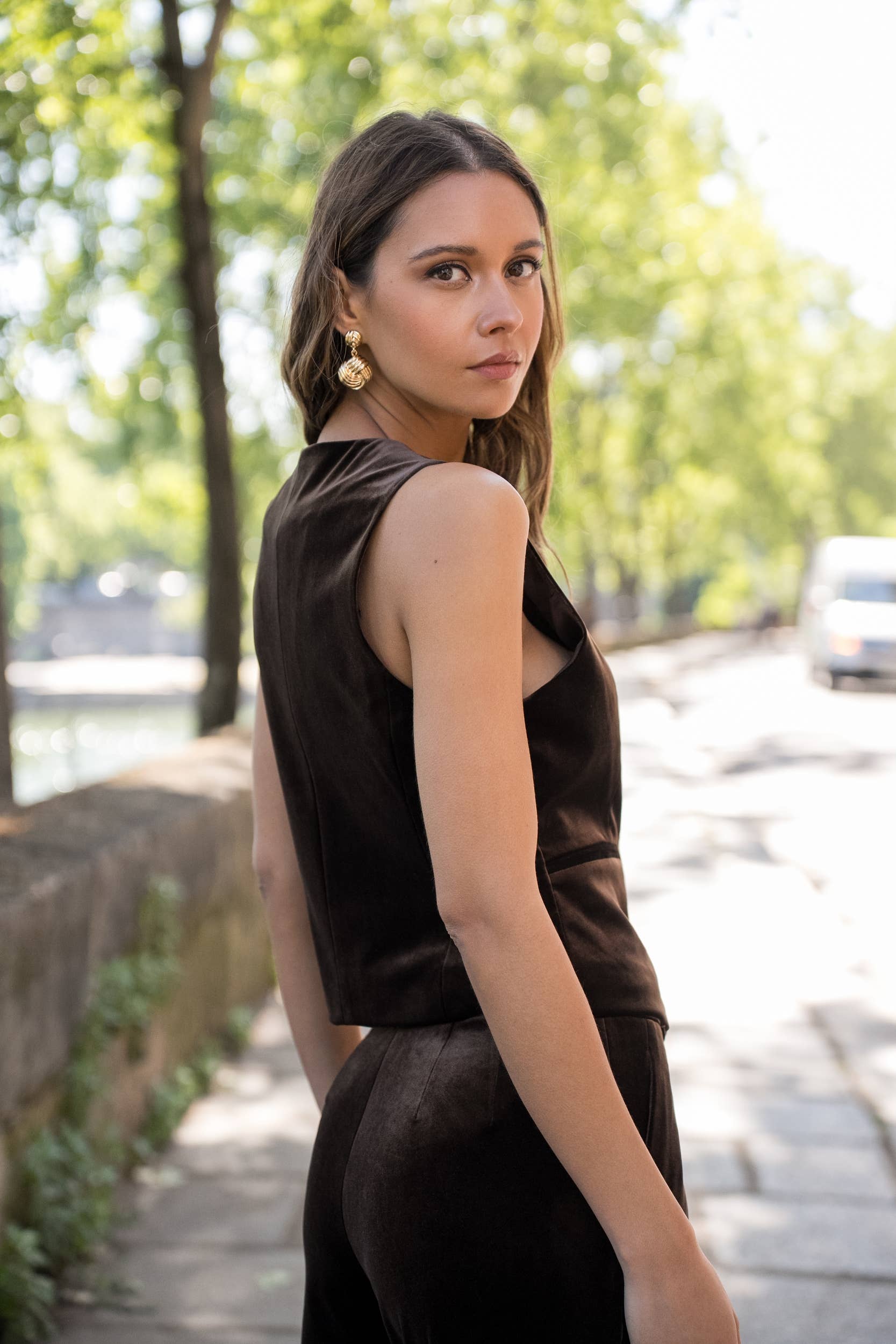 Attentif Paris - Wholesale Suit Vest - Women's - plain velvet sleeveless suit vest39