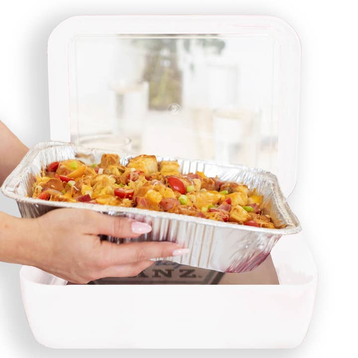 Fancy Panz - Wholesale Kitchen Tool/Gadget - Premium Set - Pan Frame w/ Lid & Hot or Cold Gel Pack -White