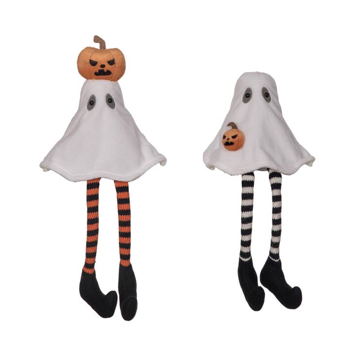 Transpac - Wholesale Decorative Figurine - Plush Ghost Shelf Sitters Set of 2 Decorative Figurines1