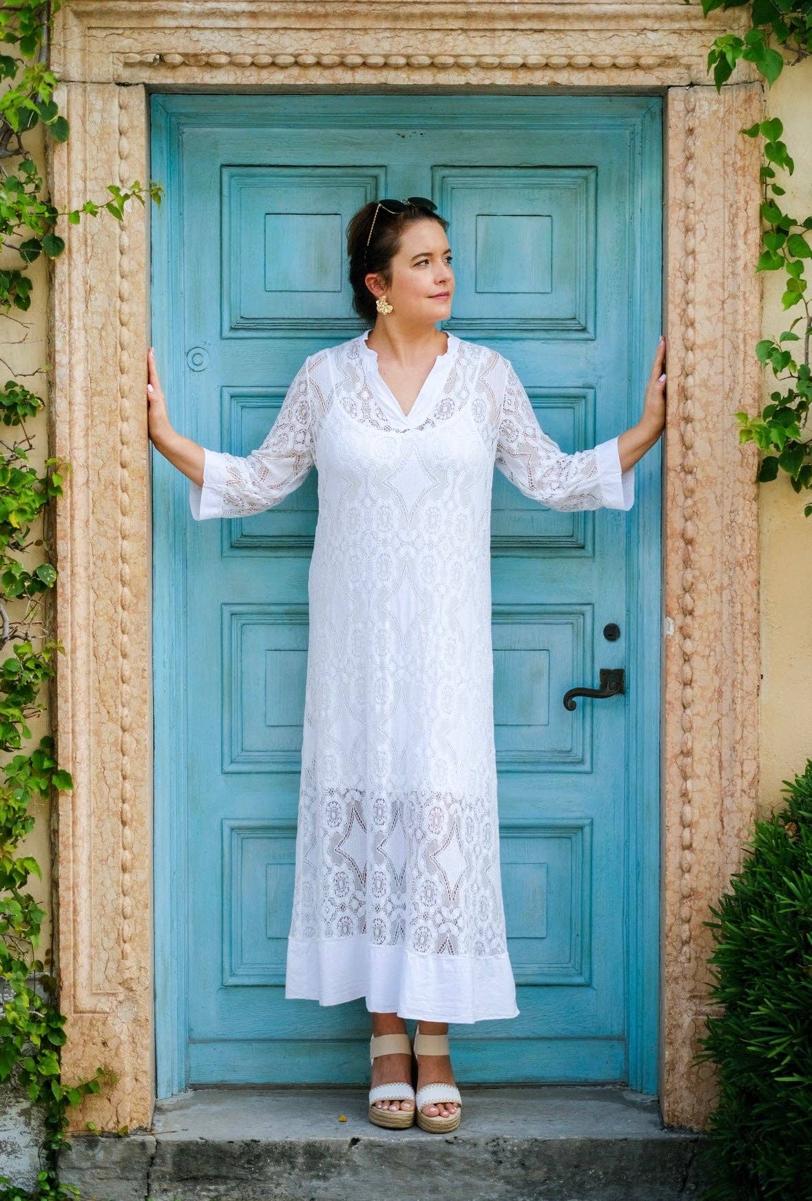 coton frais - Wholesale Dress - Women's - Solene Dress | Italian Resort Wear0