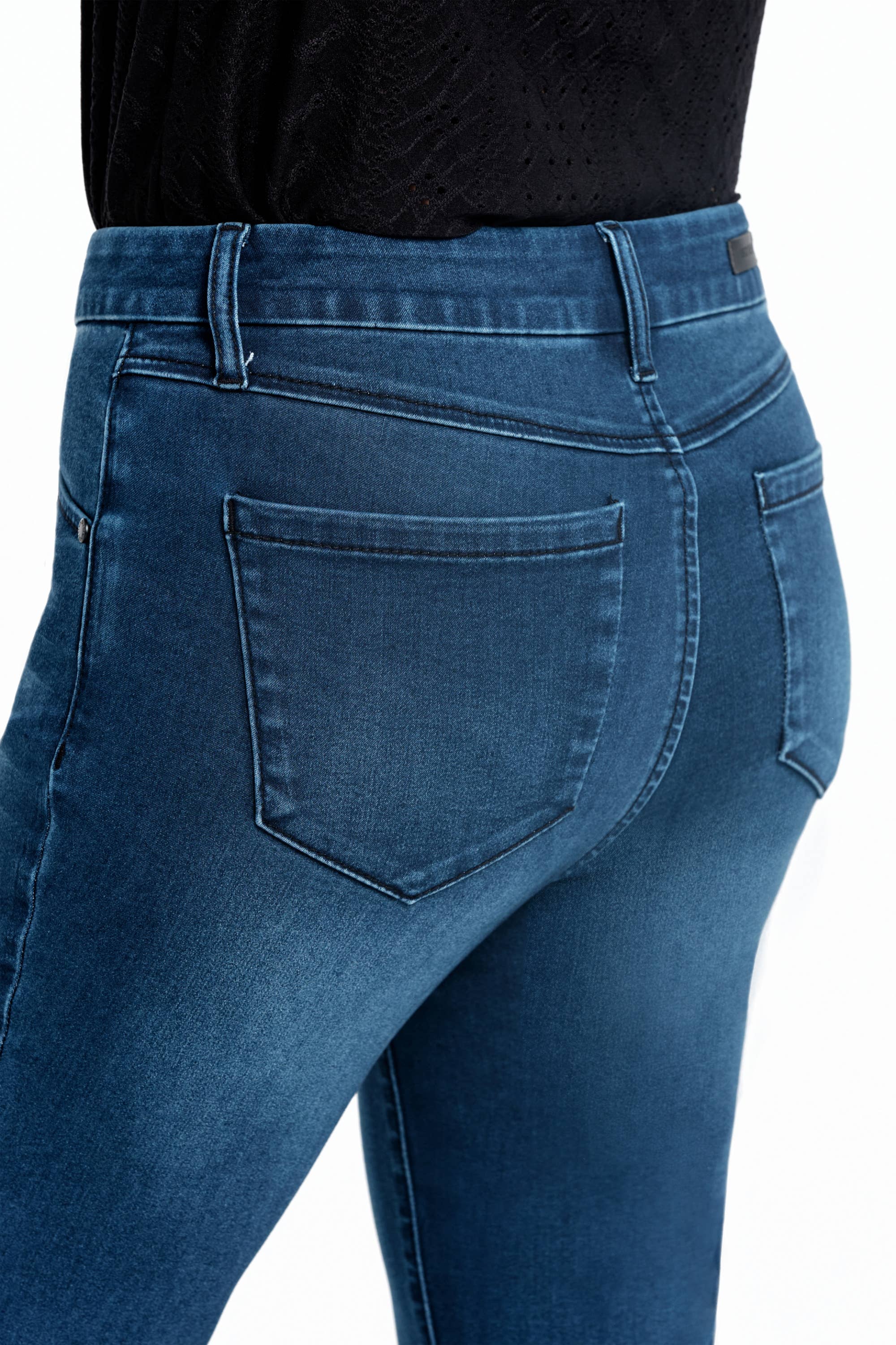 1822 Denim - Wholesale Jeans - Women's - Petite 27" Better Butter Slim Straight Jean in Lanie5