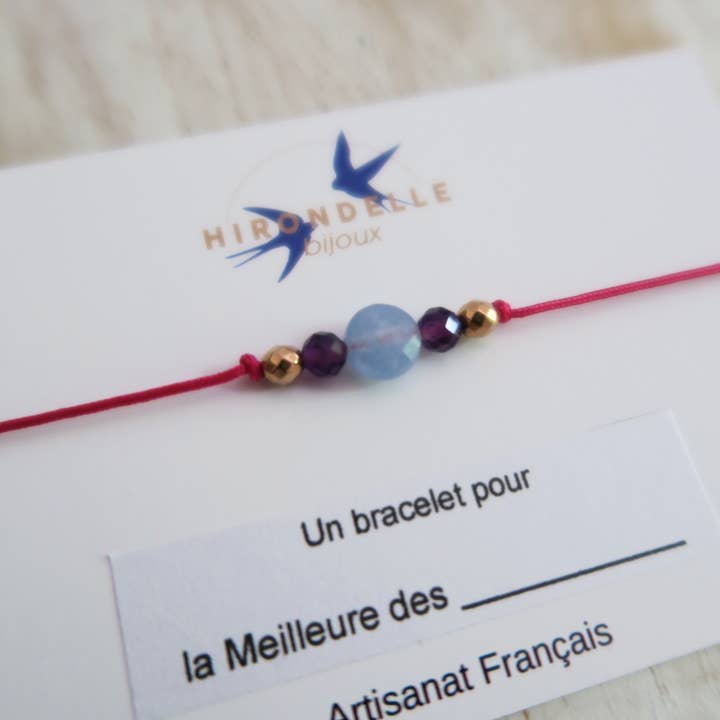 Hirondelle Bijoux - Wholesale Beaded Bracelet - adjustable gemstone bracelets sold in a set of 104