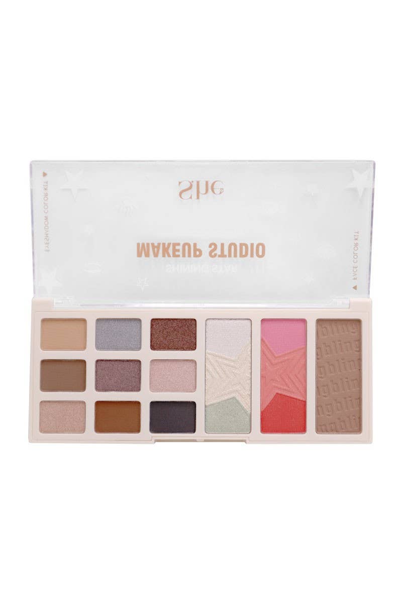 PINEAPPLE Beauty - Wholesale Face Makeup Palette - Makeup She FP1035 Shining Star Face & Shadow Color Kit - 6 3