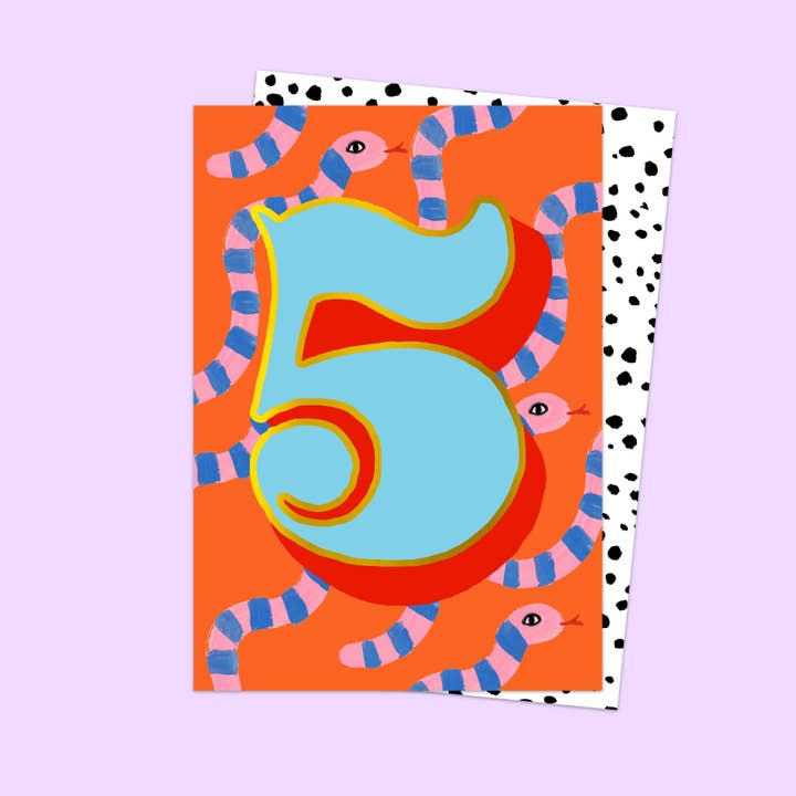 5th Birthday Card for wholesale by Eleanor Bowmer