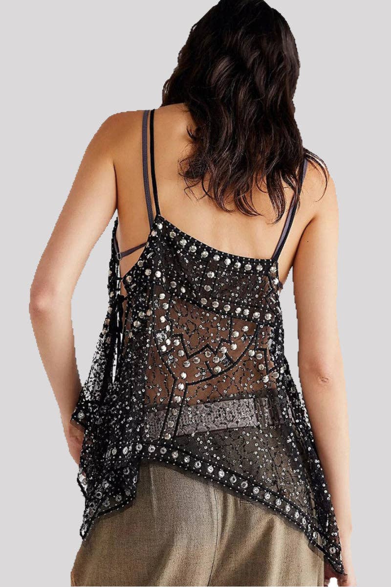 Mccolin - Wholesale Camisole - Women's - Sequin Embellished Camisole Top2