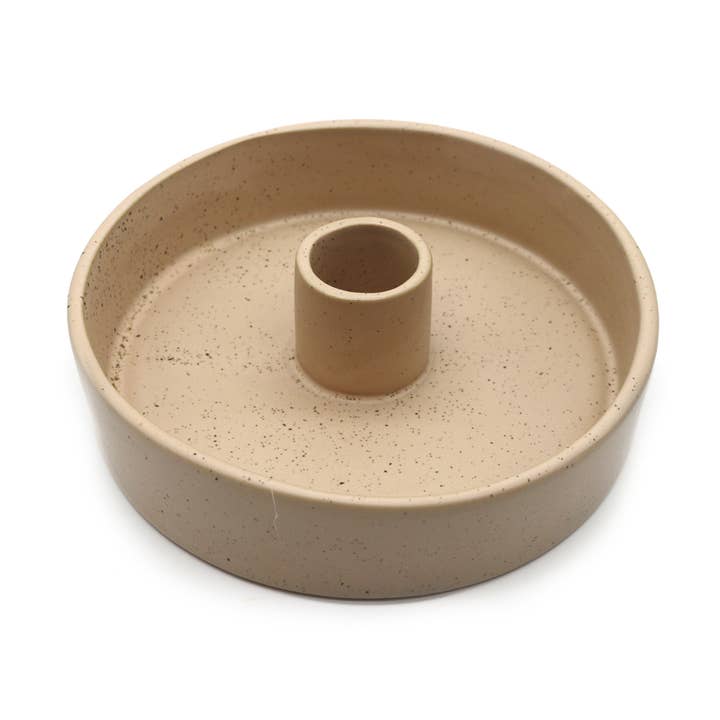 Ceramic Palo Santo Burner (4 in.) - Beige for wholesale by Designs by Deekay Inc.