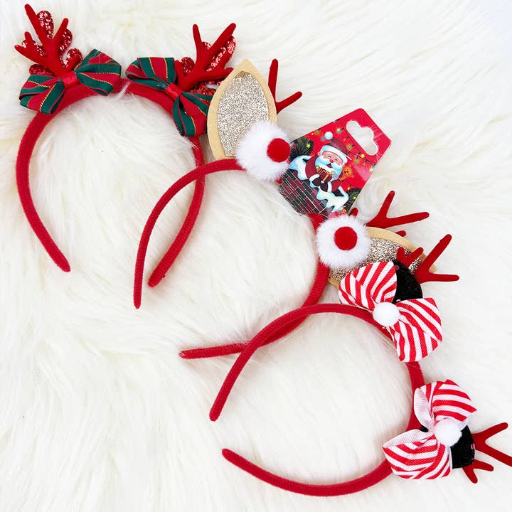 Deer Antlers Christmas Headband for wholesale by Love and Repeat