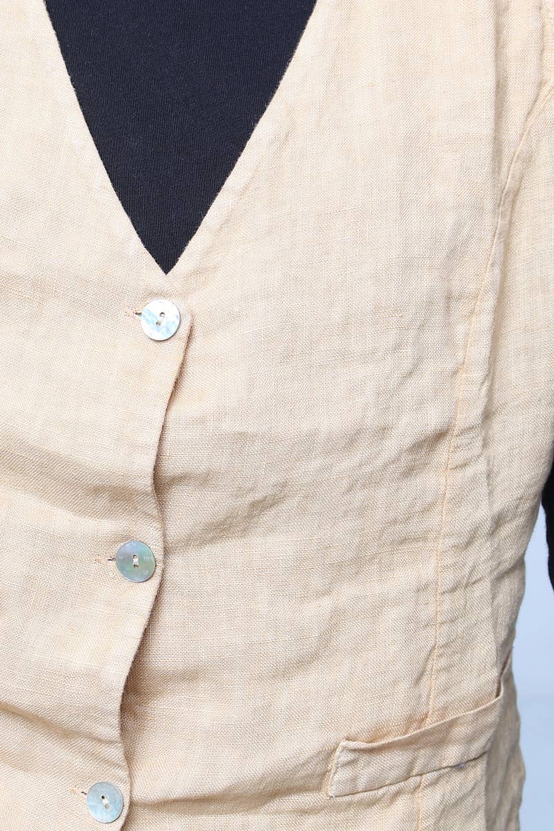 LÉA & LUC - Wholesale Button Down Shirt - Women's - Sleeveless shirt in 100% Linen REF. 514658