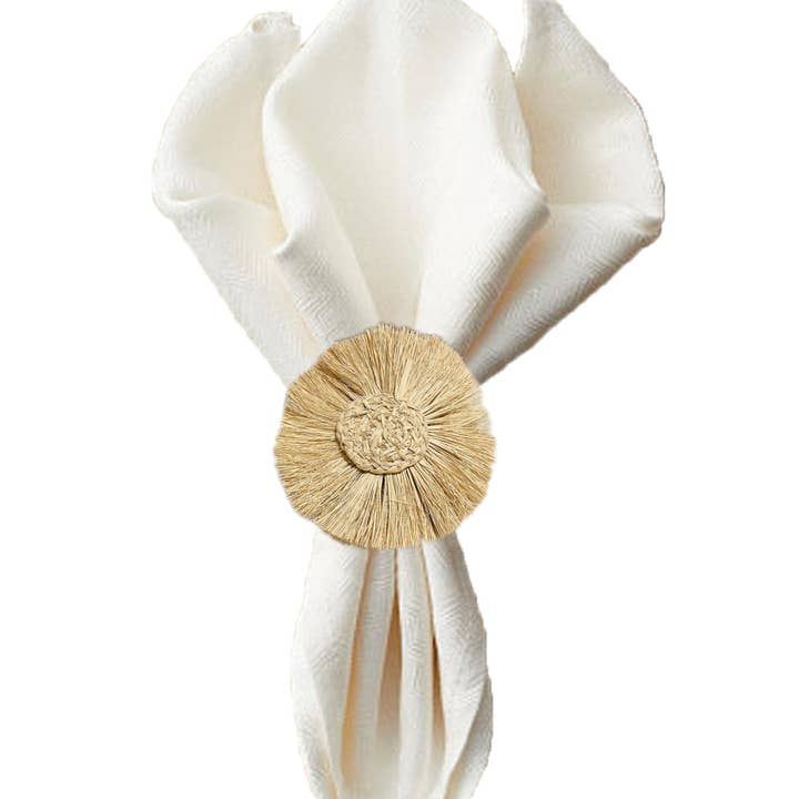 Solsikke Iraca Servietring - Strå Raffia Bordservice for engroshandel hos Artett