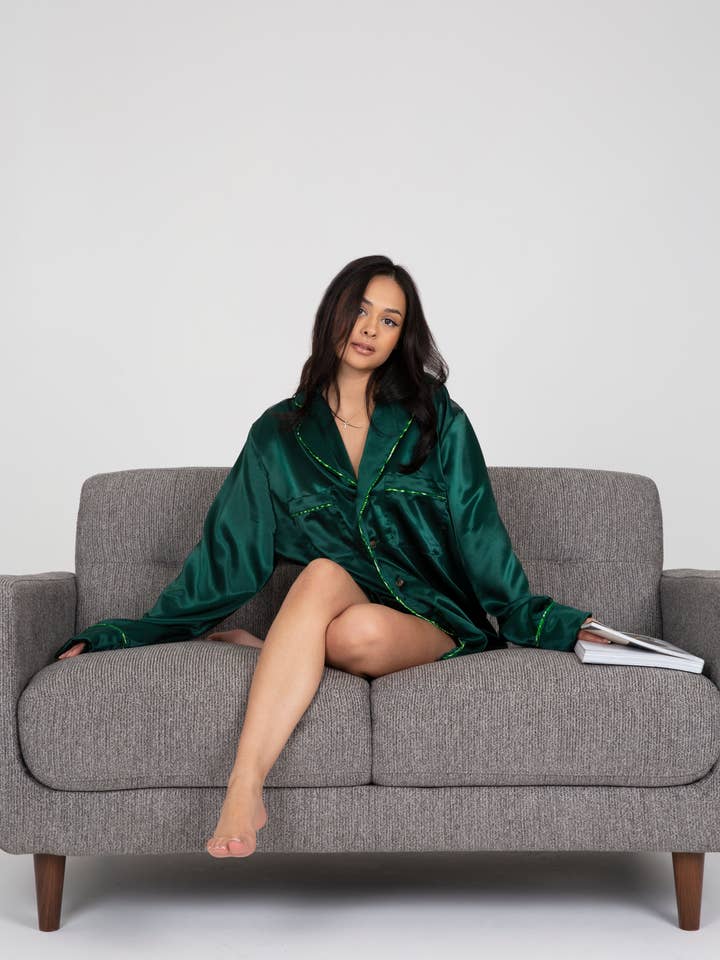 Satin Sleep Shirt for wholesale by AKINSANYA