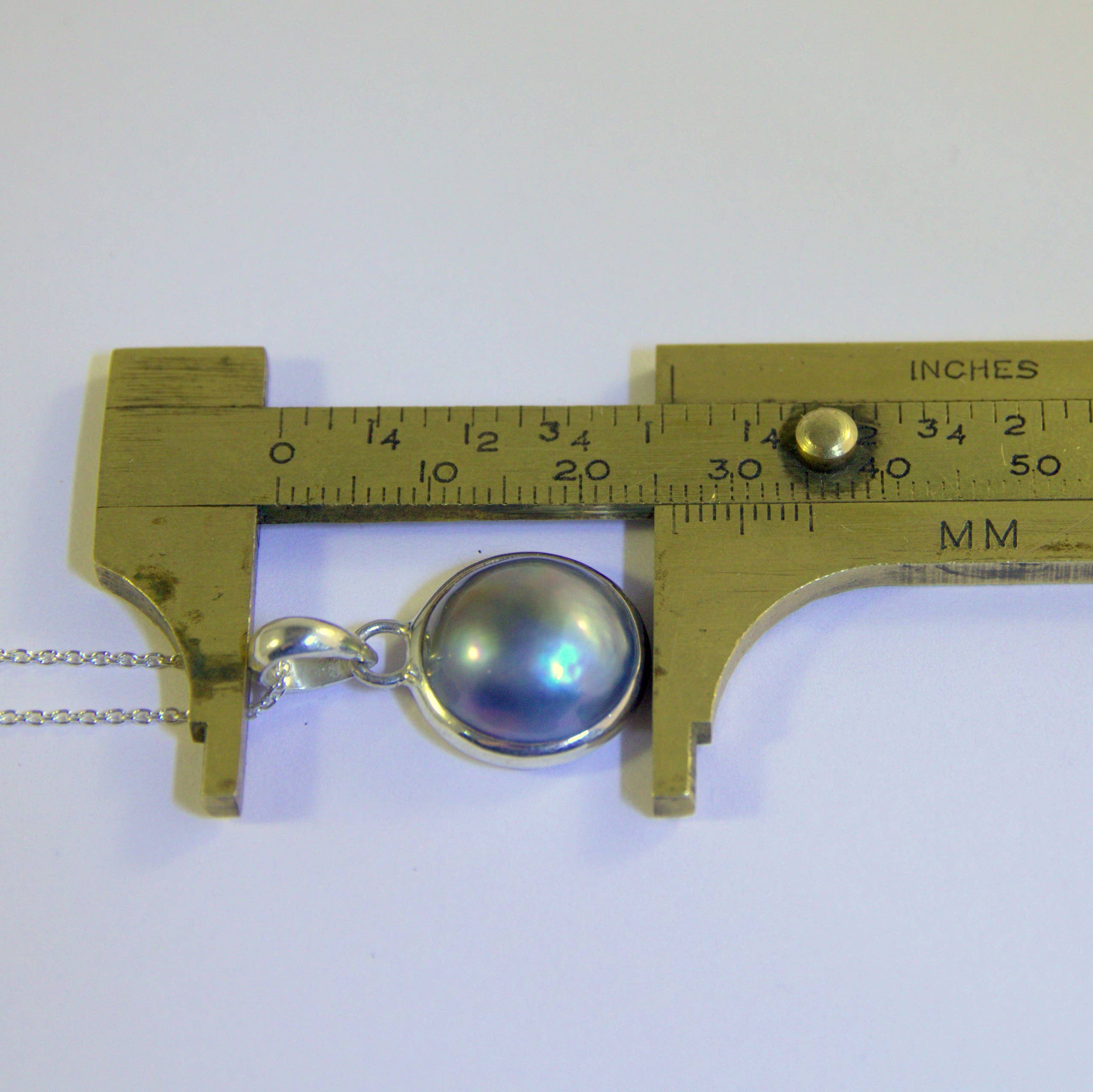 Ajmer by Jodi - Wholesale Individual Charm/Pendant - Mabe Pearl Pendant~ Smooth bezel, swing bail sterling silver7