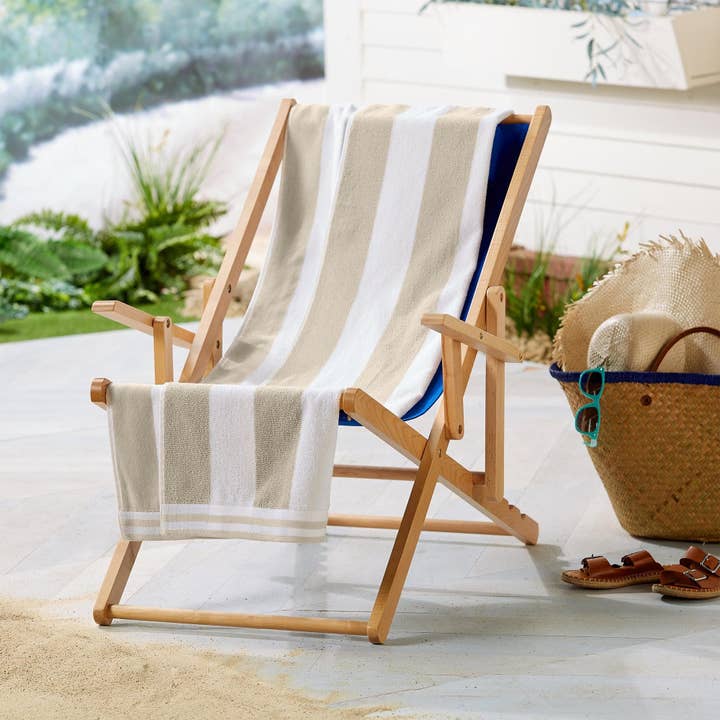 BH Collective - Wholesale Beach Towel - 4 Pack Striped Cabana Oversized Beach Towel - Edgartown