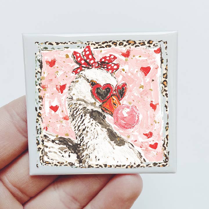 Oie Lunettes de soleil Cœurs de la Saint-Valentin Amour Cadeau mignon Aimant drôle pour la vente par Sassper Goods