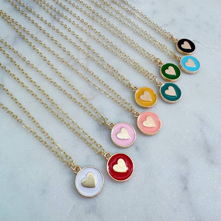 Laalee Jewelry - Wholesale Kids Necklace - Kids - Colorful Heart Necklace, Kid Jewelry, Easter Basket Gift