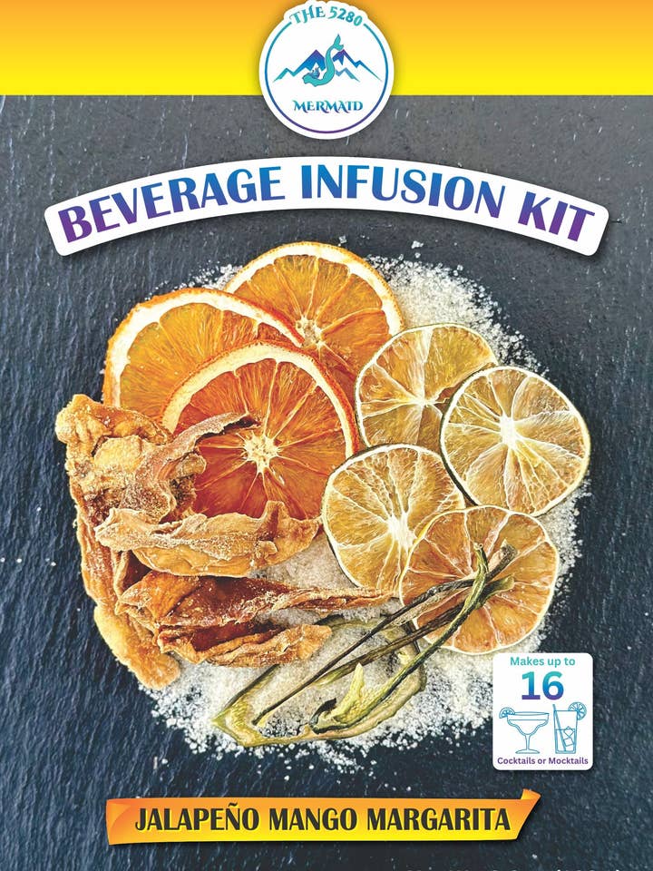 Jalapeno Mango Margarita Beverage Infusion Kit; Add Tequila for wholesale by The 5280 Mermaid