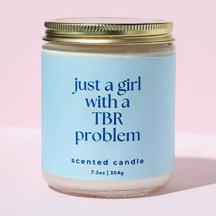 Just a Girl with a TBR Problem Candle | Bookish Fall Candle for wholesale by Free Ethos