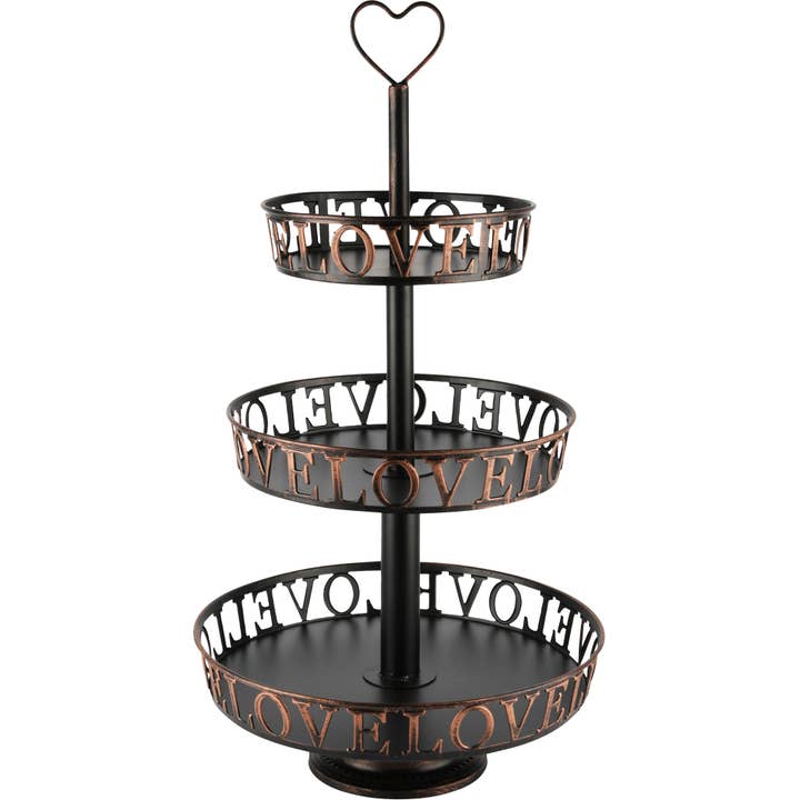 Pièce-montéé 'Love', Metall, 33x33x57cm für den Großhandel von Dekoratief