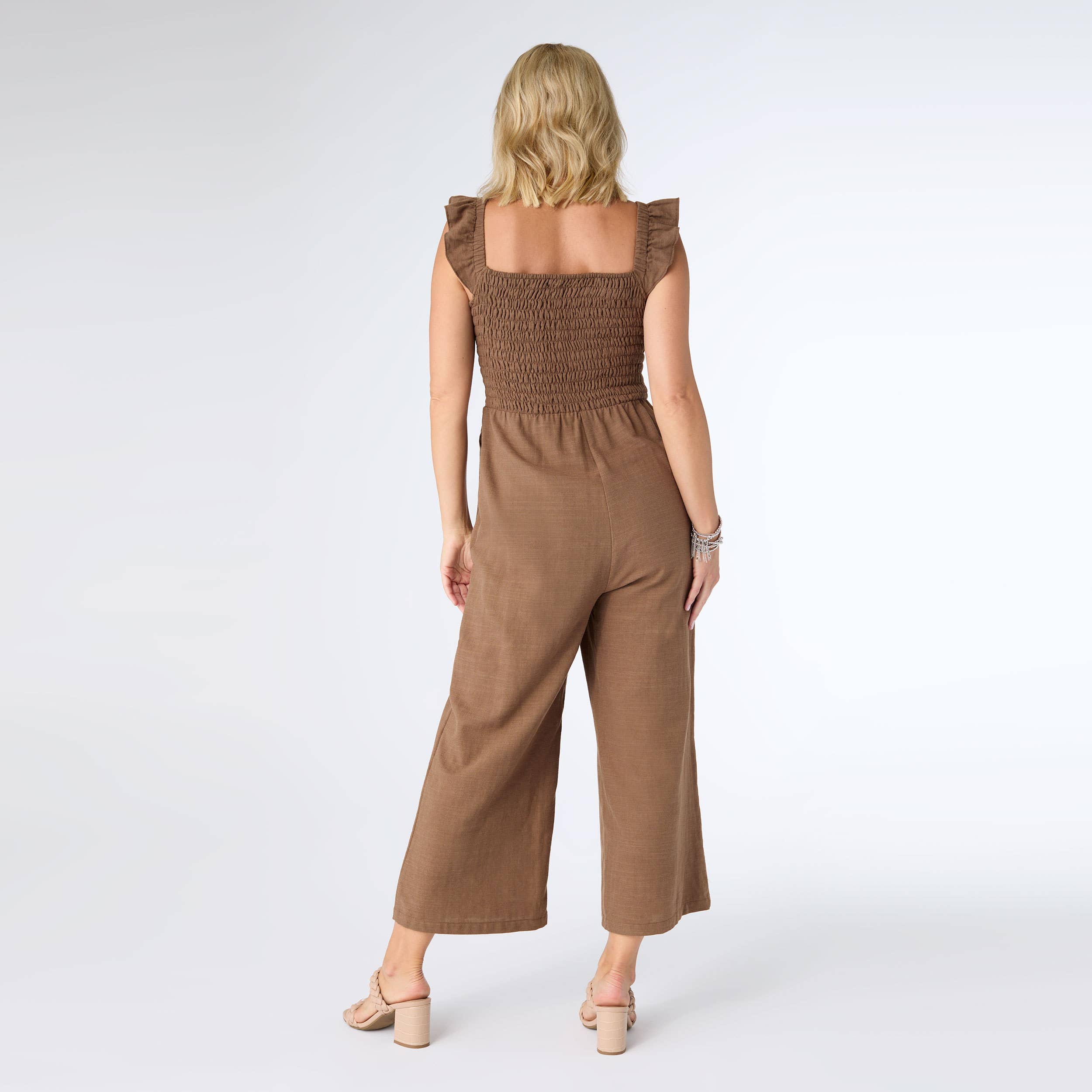 COCO + CARMEN - Wholesale Dress - Women's - Kohde Wide Leg Smocked Jumpsuit8