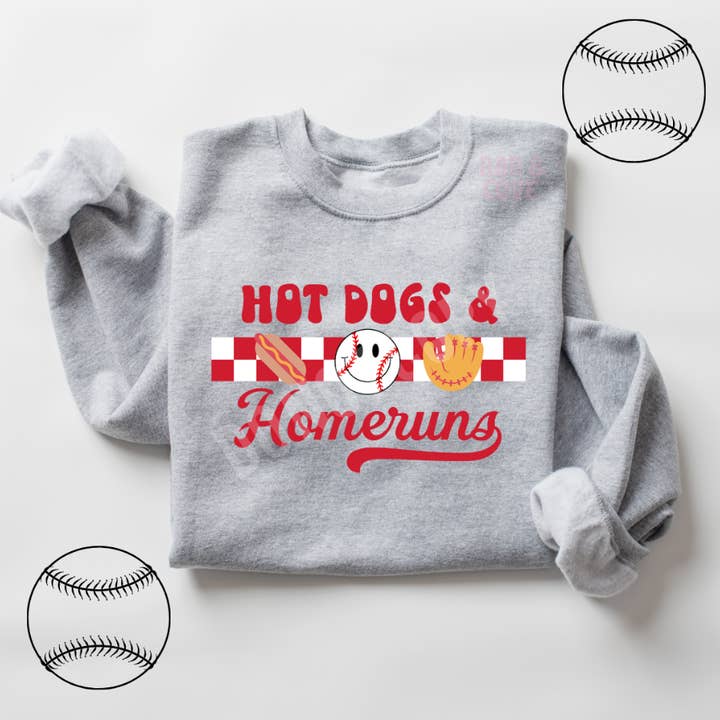 Chemise Hotdogs & Home Runs pour la vente par Rad & Cove