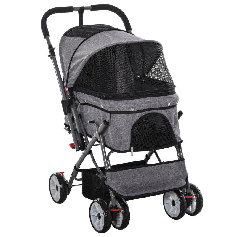 Furr-Baby Gifts - Wholesale Pet Carrier - Cat/Dog - Pet Foldable Travel Carriage Stroller with Reversible Handle1