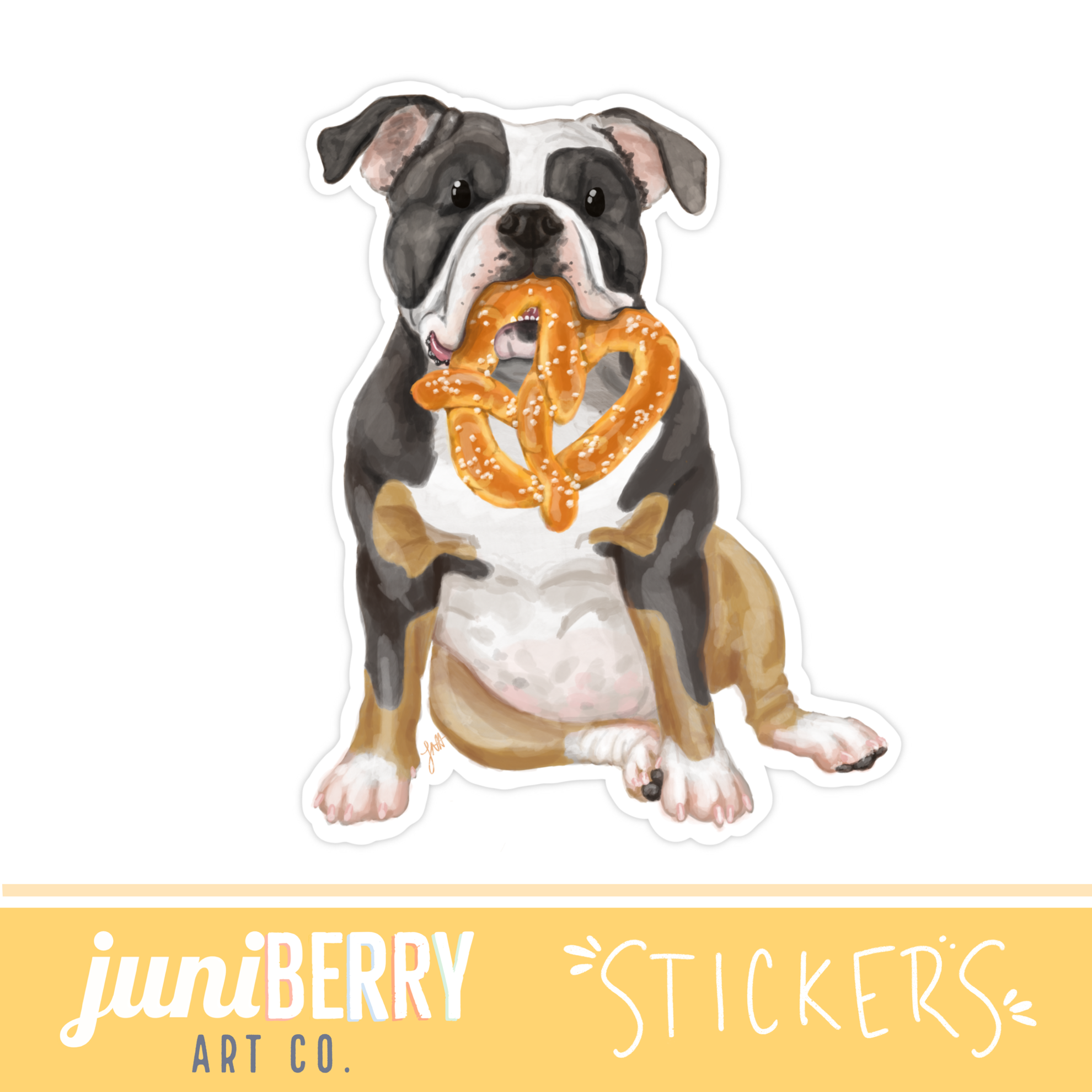 Juniberry Art Co - Wholesale Sticker - Pit Bull/ Bulldog Vinyl sticker0