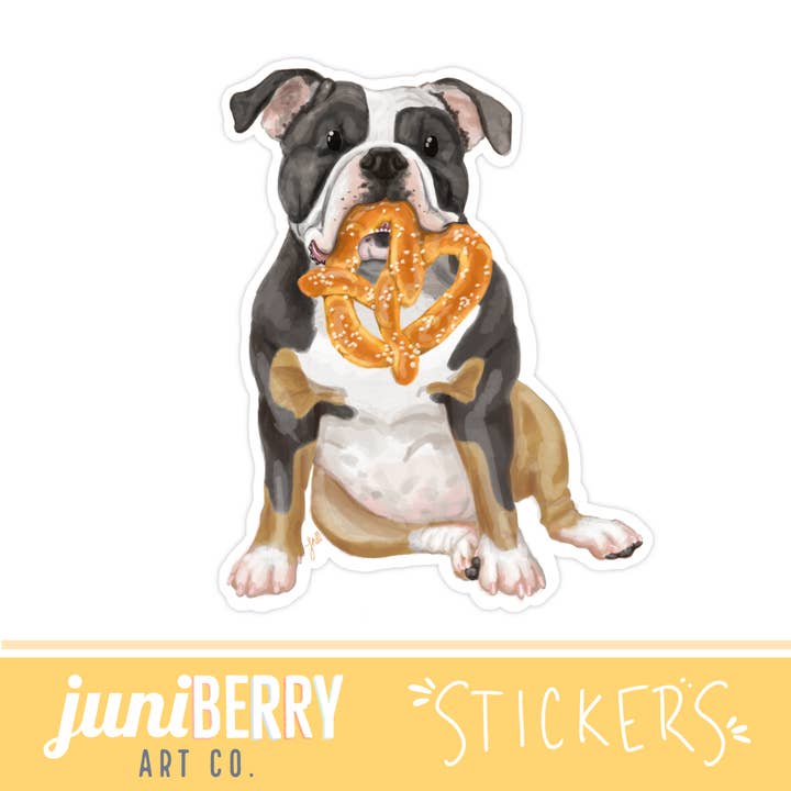 Juniberry Art Co - Wholesale Sticker - Pit Bull/ Bulldog Vinyl sticker