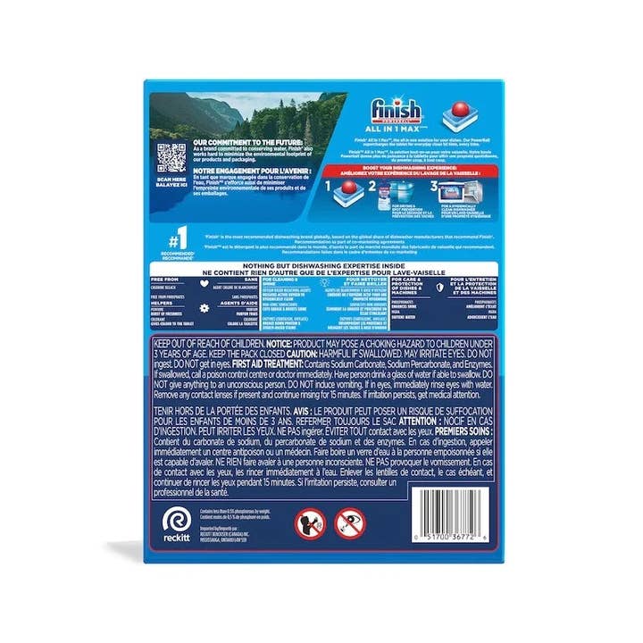 First Choice Buying - Wholesale Dishwasher Tablets - Finish Powerball All-in-1 Max Automatic Dishwasher Detergent, 55 Count1