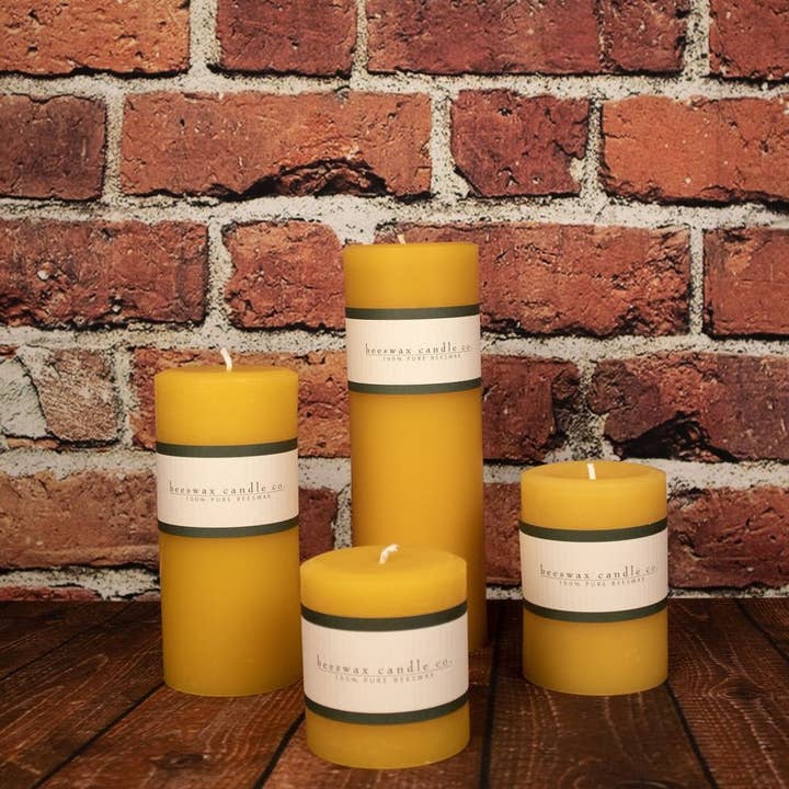 Beelite Candles - Wholesale Pillar Candle - Round 100% Beeswax Pillars8