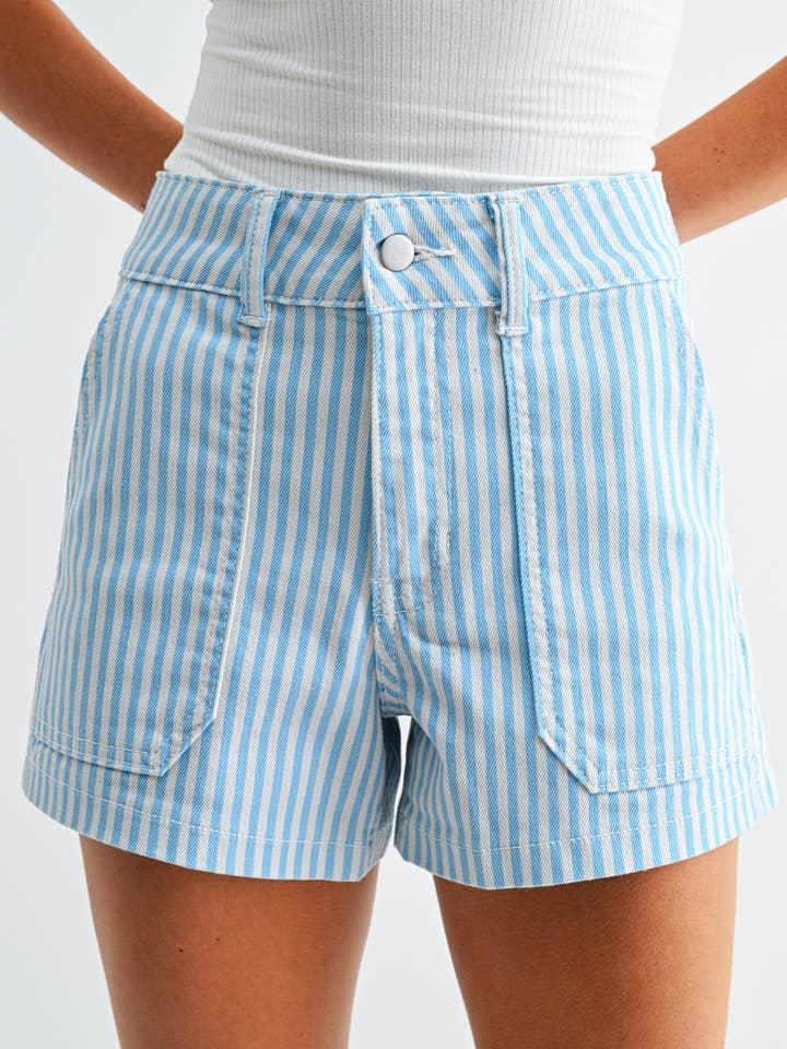 DH764 - LT BLAUER STREIFEN - Original Utility Short für den Großhandel von JBD