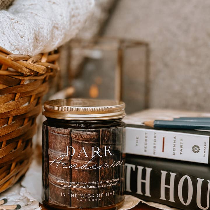 In the Wick of Time - Wholesale Jar/Filled Candle - Dark Academia Candle6