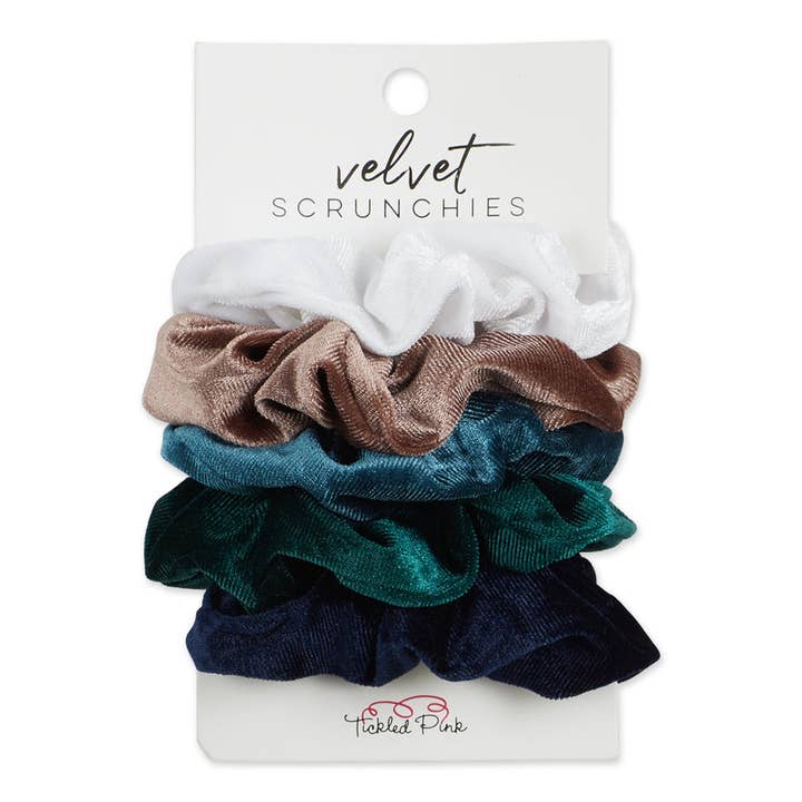 Velvet Scrunchie Set/5 - Society for wholesale by Hadley Wren