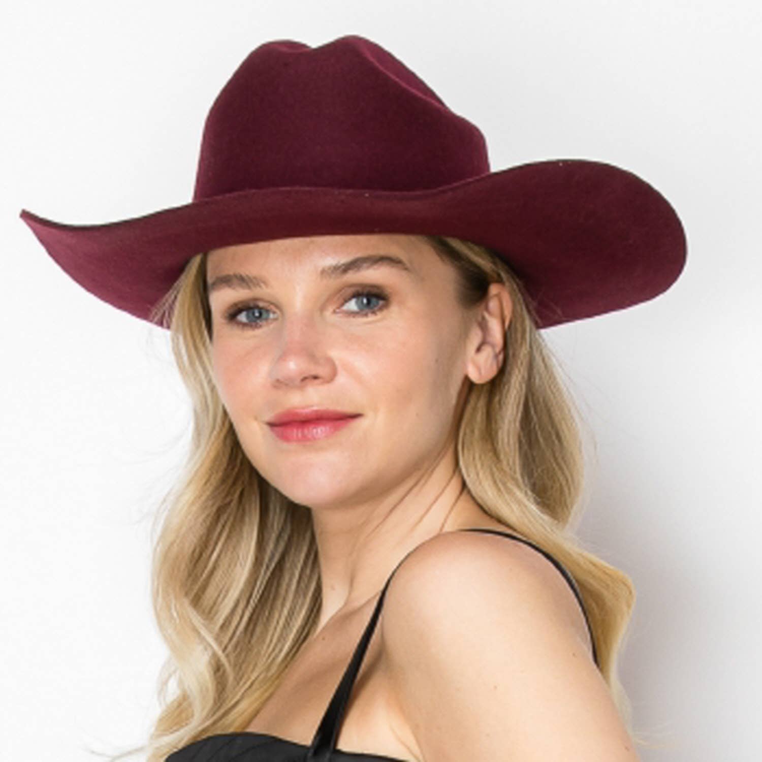 Queens INC - Vente Chapeau de cowboy – femme - Chapeau de cowboy Cattleman classique en laine australienne 25
