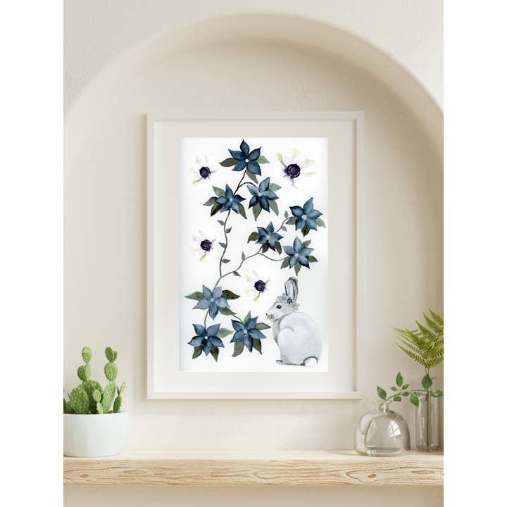 Jen Ray Studio - Wholesale Art Print - Rabbit Watercolor Giclee Fine Art Print